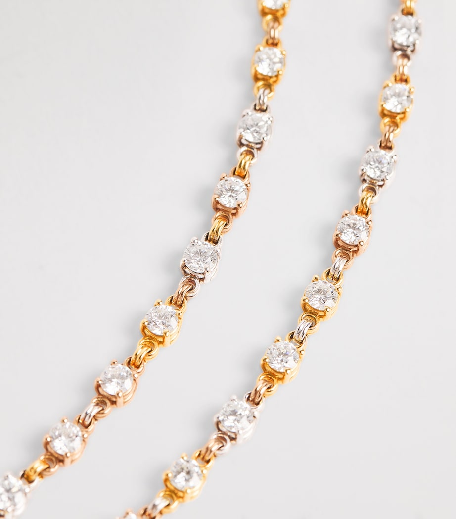 Spinelli Kilcollin Aysa mixed gold diamond necklace (British brand)