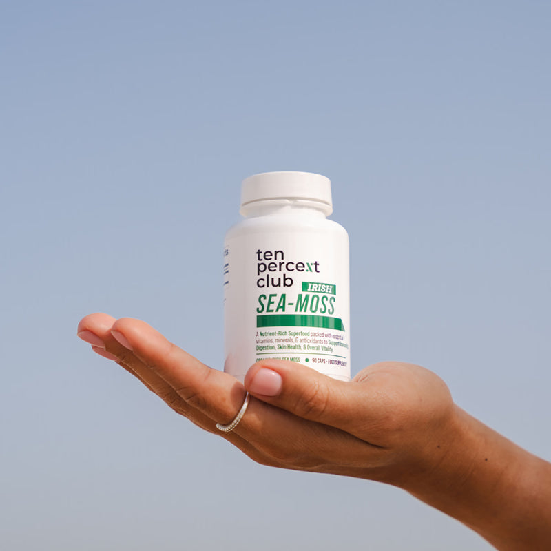 The Ten Percent Club Irish Sea Moss supplement 90 capsules, UK version