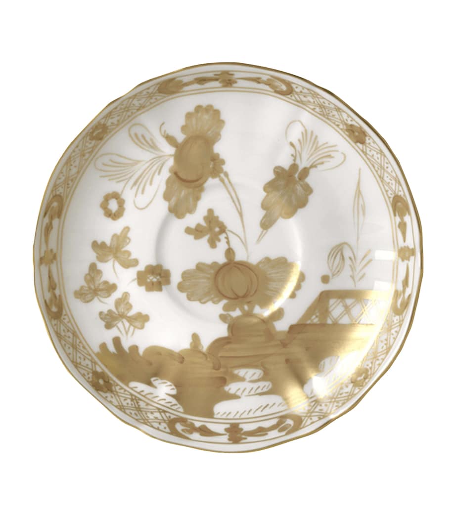 Ginori 1735 Oriente Italiano Aurum tea saucer 15cm, UK version