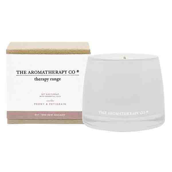 The Aromatherapy Co Soothe Candle Petitgrain & Peony 260g - British product