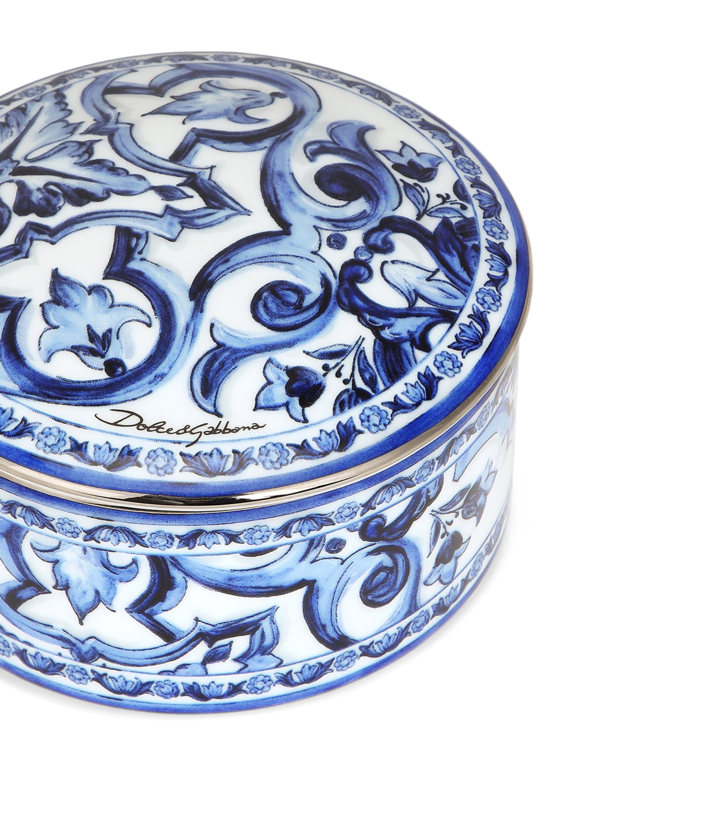 Dolce&Gabbana Casa porcelain Blu Mediterraneo trinket box - British product