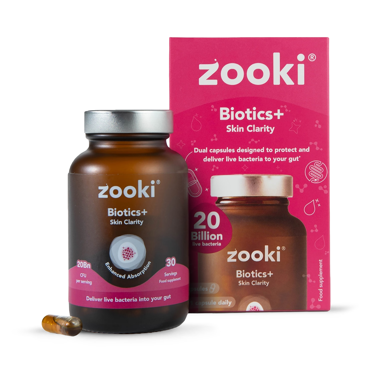 Zooki Skin Clarity supplement 30 capsules (British brand)