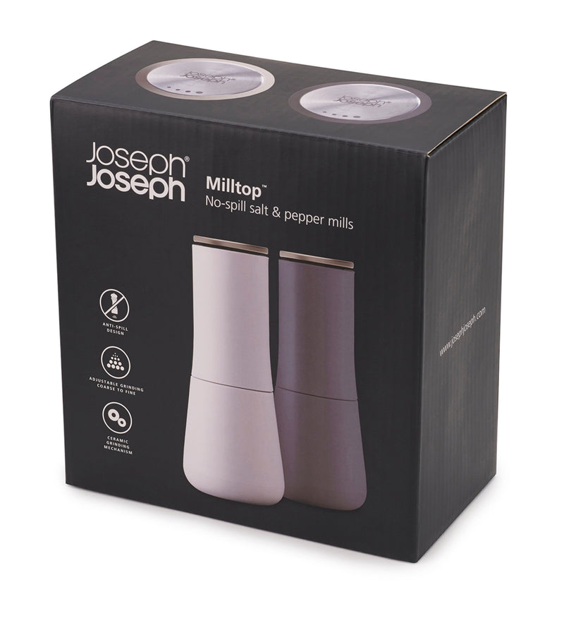 Joseph Joseph Milltop salt and pepper mills, UK version