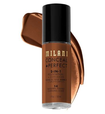 Milani Conceal + Perfect 2-In-1 Foundation GOODS Boots 14 golden toffee  