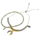 Estella Bartlett bracelet duo silver gold beaded - British product