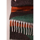 SVNX chunky scarf in brown orange 220cm - British product