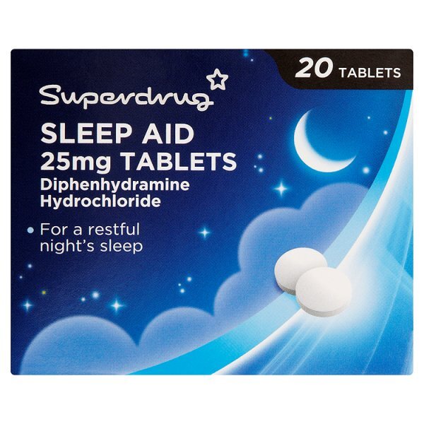 Superdrug 25mg Sleep Aid Tablets X 20 GOODS Superdrug   