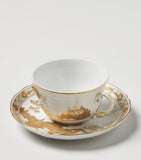 Ginori 1735 Aurum tea cup with golden floral decoration, UK version