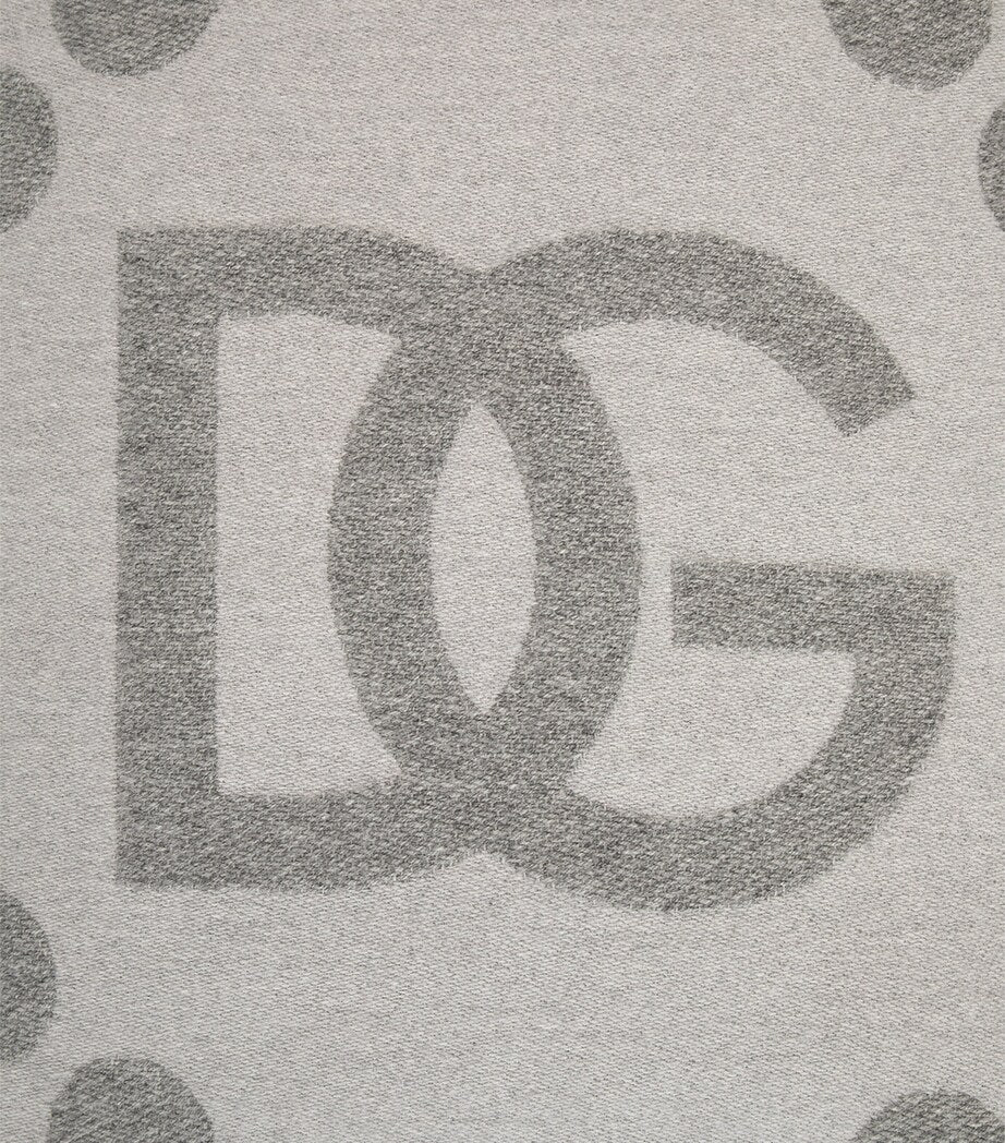 Dolce & Gabbana wool silk cashmere logo cushion 50cm x 50cm - British product