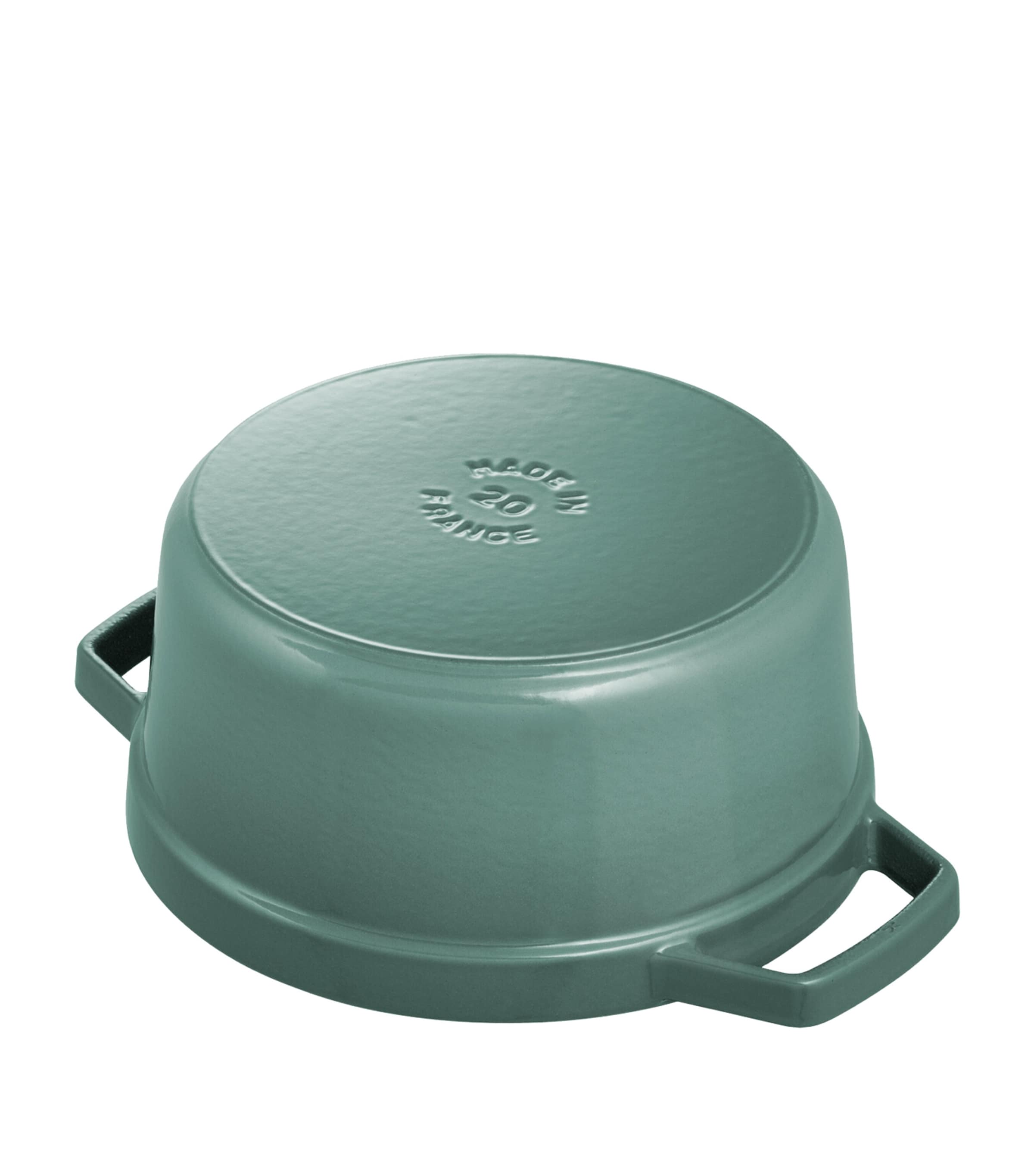 Round Cast Iron Enamel Coated Casserole Dish 20cm 2.2L