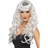 Smiffys Siren long curly wig with fringe - British product
