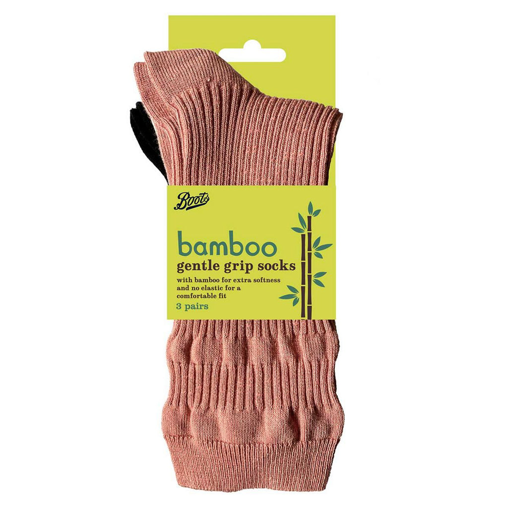 Boots Bamboo Gentle Grip Socks 3 pair pack Size 4-7