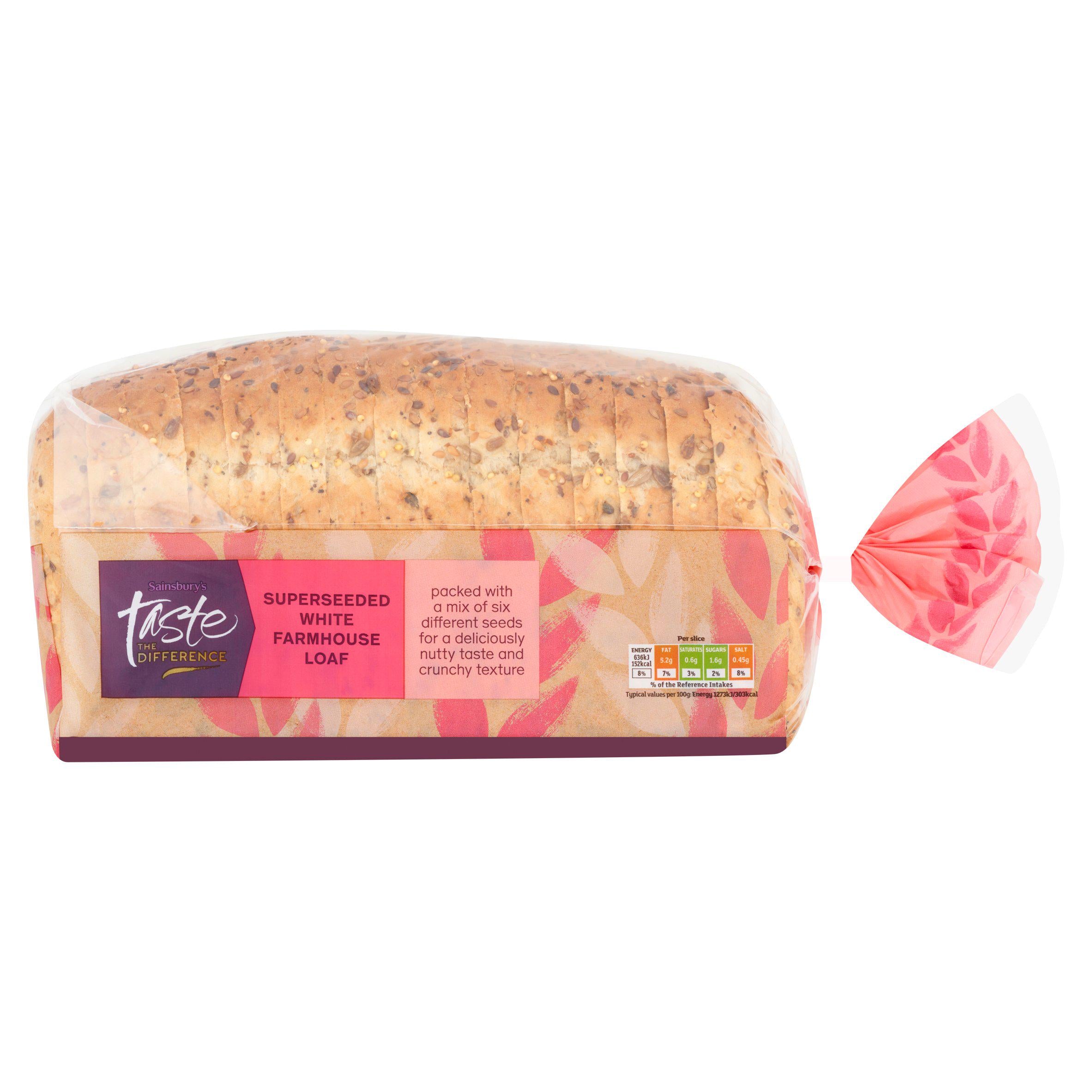 Sainsbury's Super Seeds White Farmhouse Bread, Taste the Difference 800g GOODS Sainsburys   