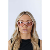 SVNX wrap around racer bow sunglasses pink, imported from the UK