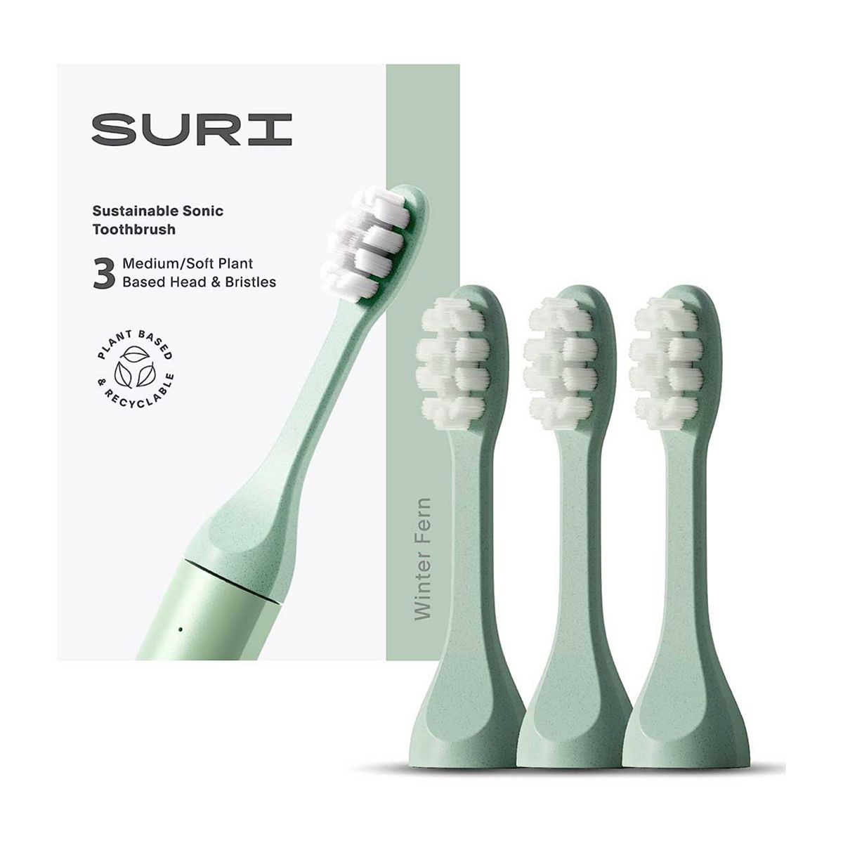 SURI Replacement Toothbrush Heads Winter Fern 3x Head GOODS Boots   