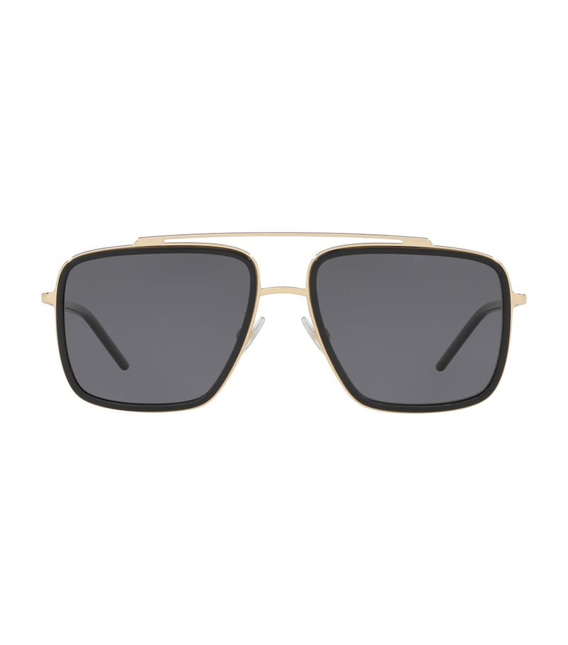 Dolce&Gabbana gold-tone metal square sunglasses made in Italy, UK version