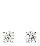 Harrods diamond stud earrings 0.50ct 18K white gold, imported from the UK