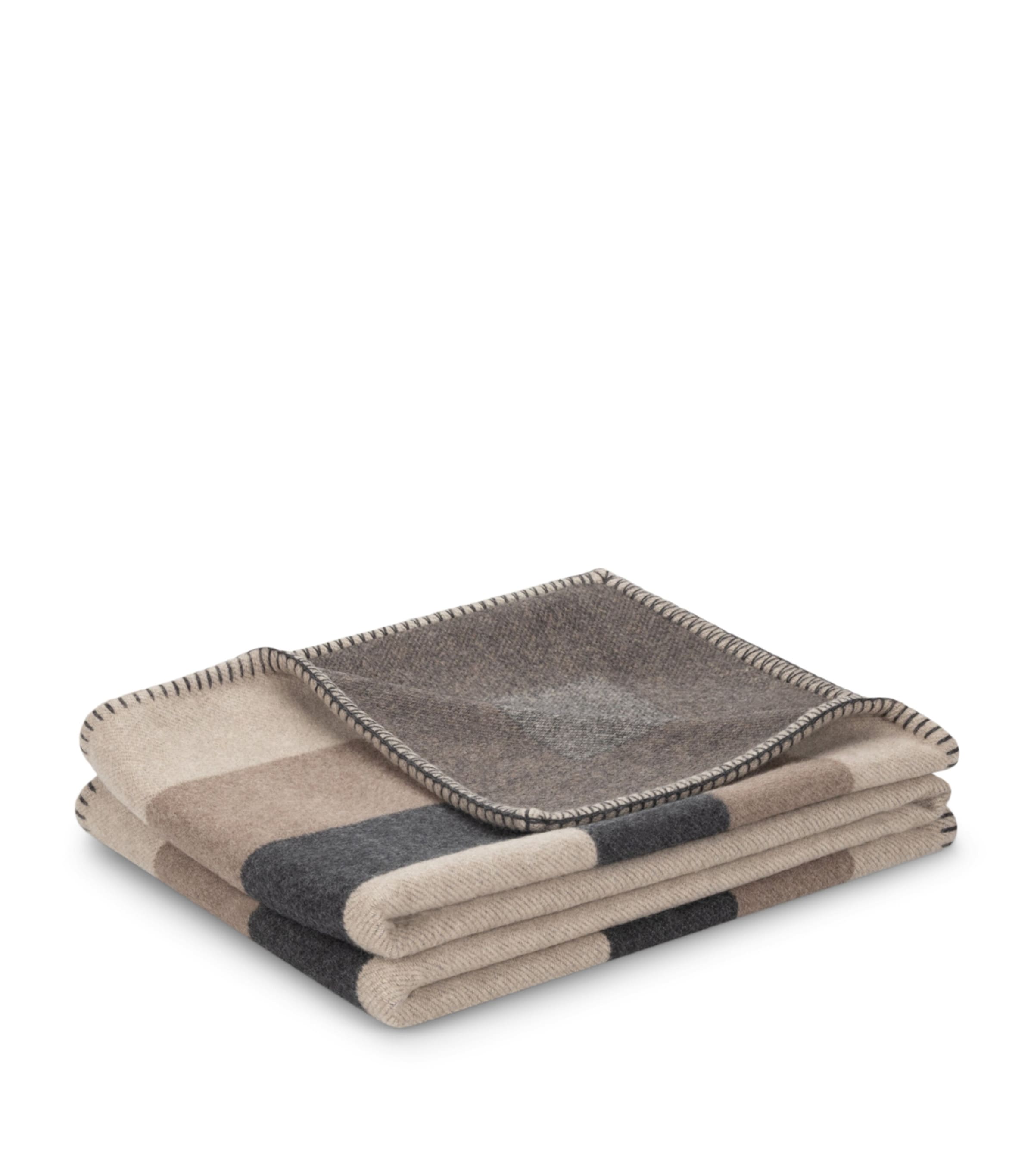 Begg x Co lambswool-cashmere Valatzu Josef blanket 137cm x 180cm - British product