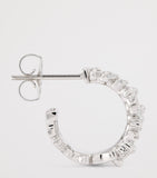 Suzanne Kalan white gold diamond hoop earrings, imported from the UK