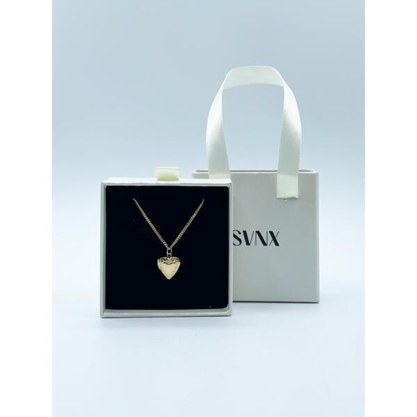 SVNX small heart locket necklace in gold - British product