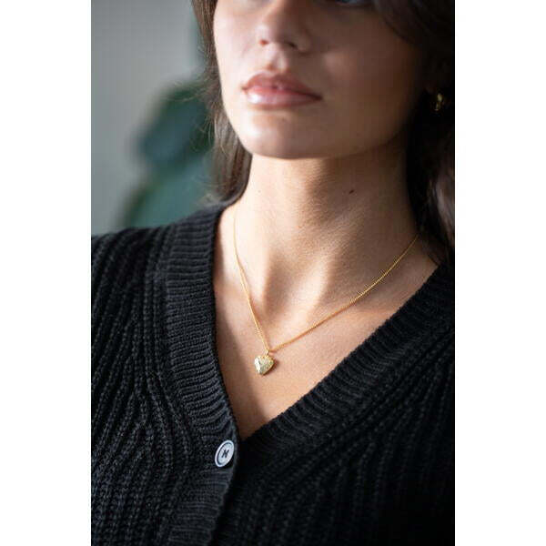SVNX small heart locket necklace in gold - British product