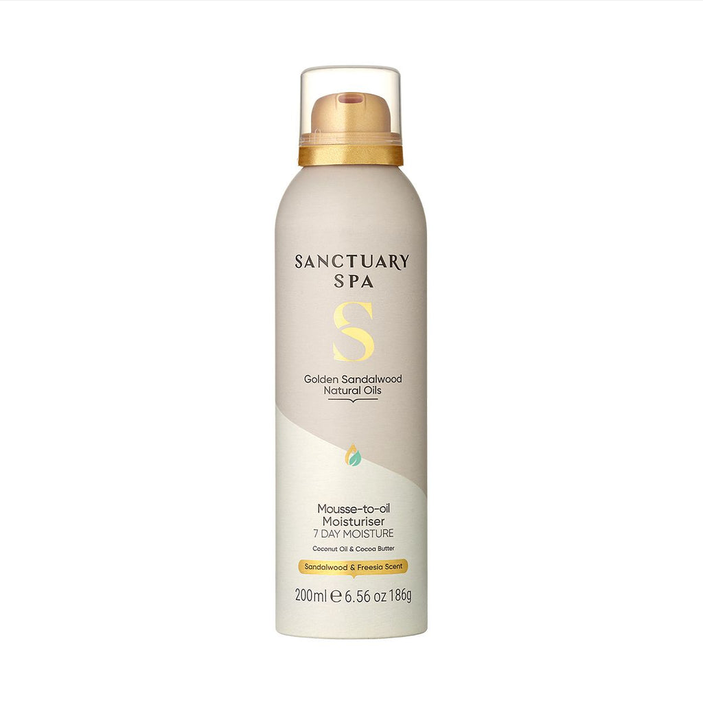 Sanctuary Spa Golden Sandalwood Natural Oils Mousse to Oil Moisturiser 200ml