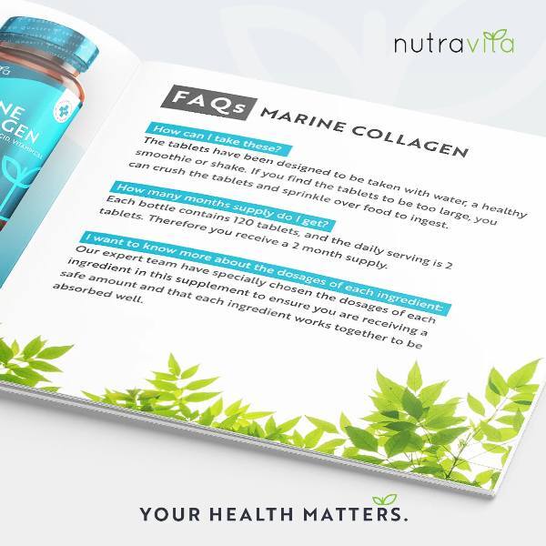 Nutravita Marine Collagen 1400mg tablets 120, imported from the UK
