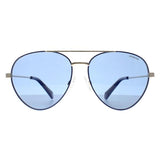 Polaroid gold polarised aviator sunglasses for women, UK version