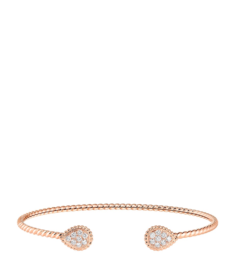 Boucheron rose gold diamond Serpent Bohème bangle (British brand)