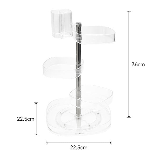 Livingandhome 5-tier rotating makeup organizer, imported from the UK