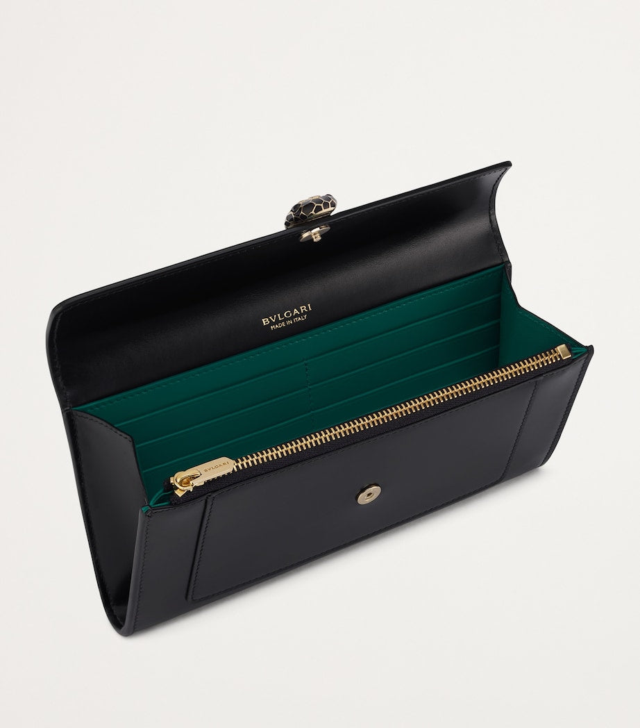 Bvlgari Serpenti Forever wallet calf leather, imported from the UK