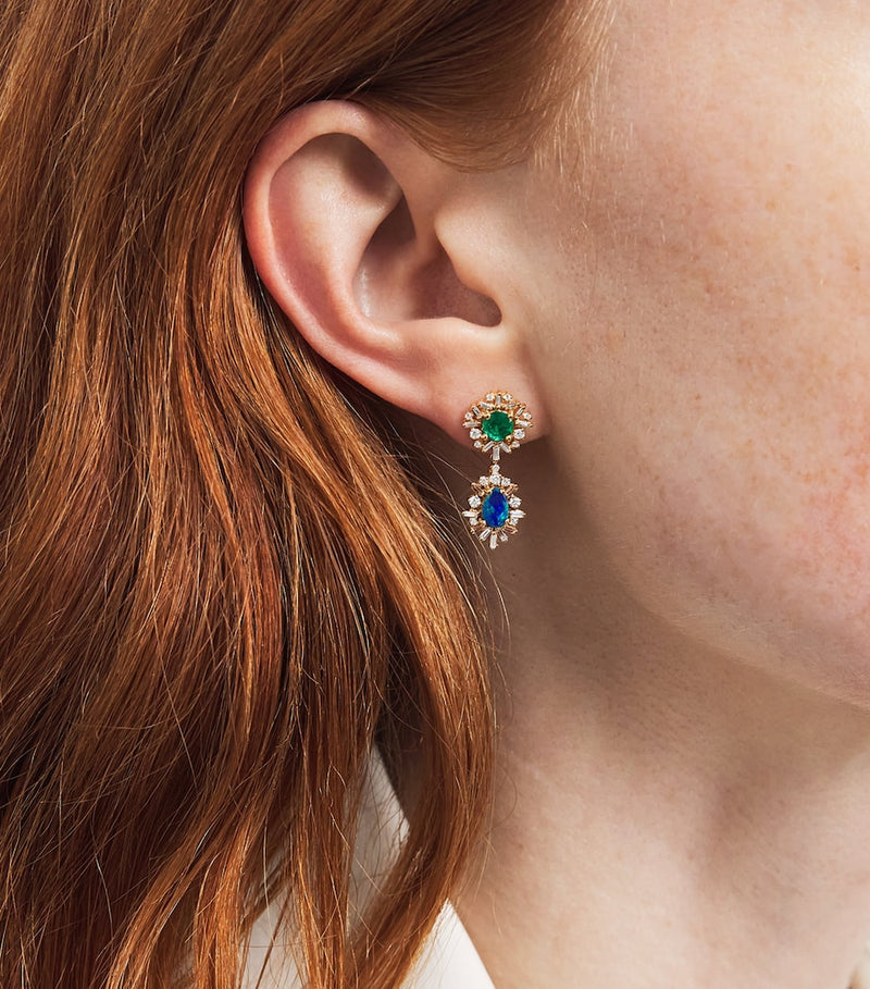 Suzanne Kalan one of a kind drop earrings in yellow gold - British product