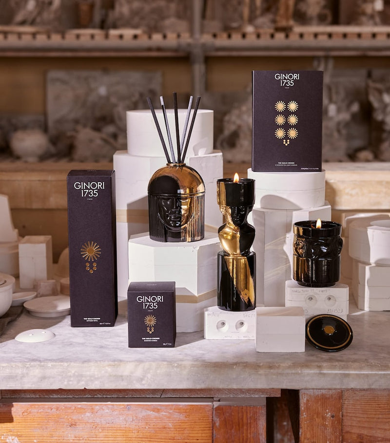 GINORI 1735 The Gold Crown scented candle refill, UK version