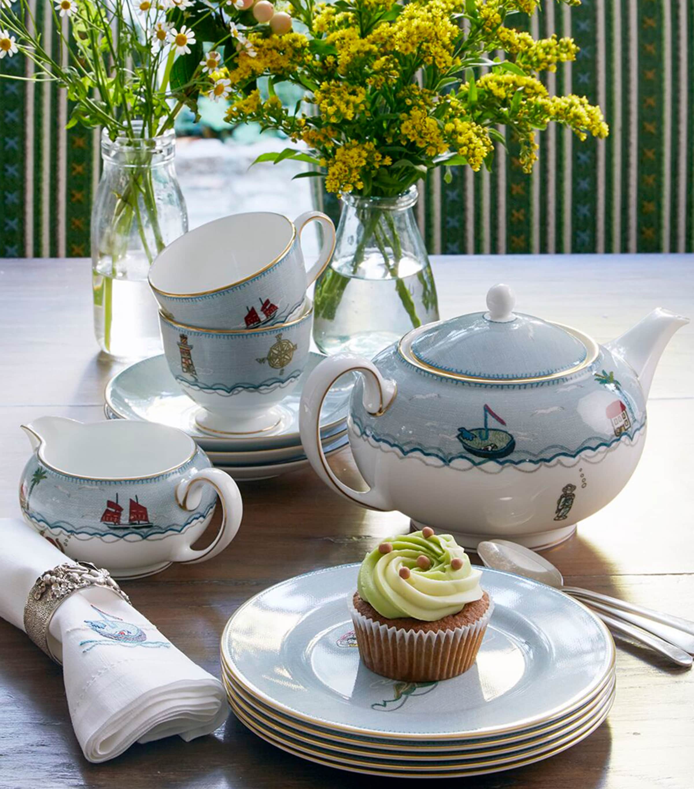 Wedgwood Sailor's Farewell teacup and saucer (British brand)