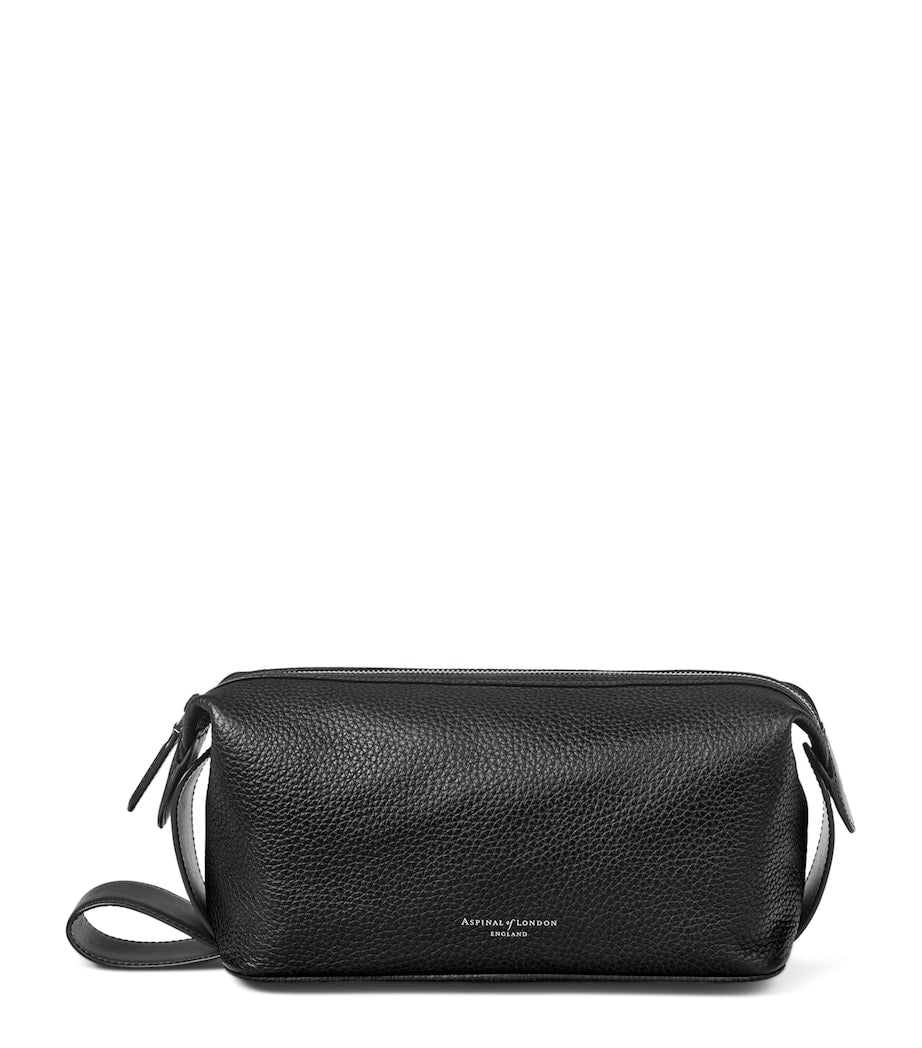 Aspinal of London leather reporter wash bag - British product