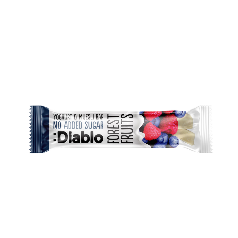 Diablo yoghurt coated muesli bar forest fruits 30g, UK version