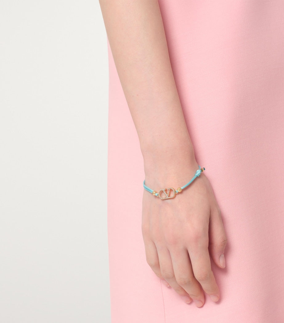Valentino Garavani Crystal VLogo Signature bracelet, UK version
