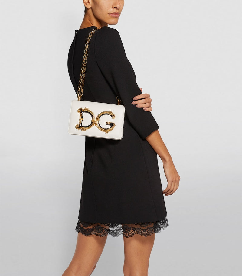 Dolce&Gabbana DG Girls cross-body bag leather baroque hardware, UK version