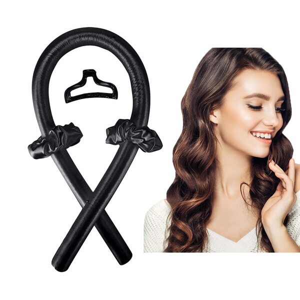 H.H.Pro Heatless Hair Curler Black Satin GOODS Superdrug   