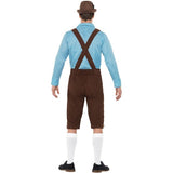 Smiffys Beer Fest Costume blue brown shirt suede lederhosen - British product