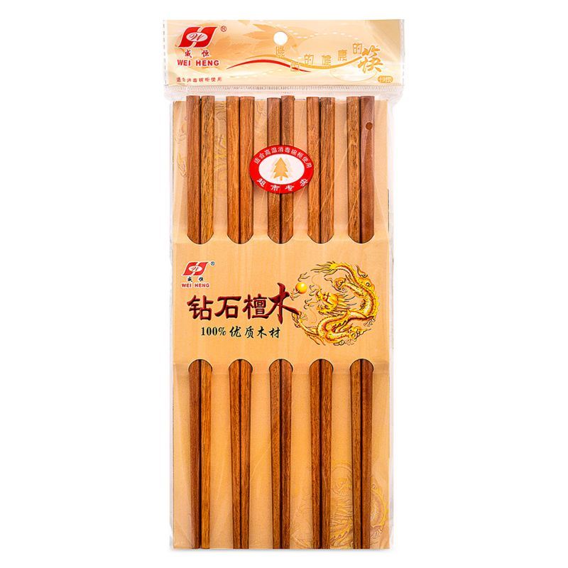 Wei Heng dark wooden chopsticks 10 pairs - British product