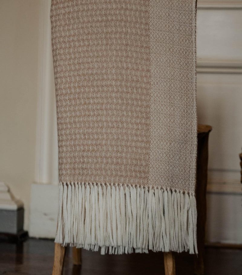 Araminta Campbell Alpaca-Blend Willow Throw 150cm x 230cm - British product