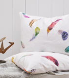 Schlossberg Tinka feather motif duvet cover 230x220, imported from the UK