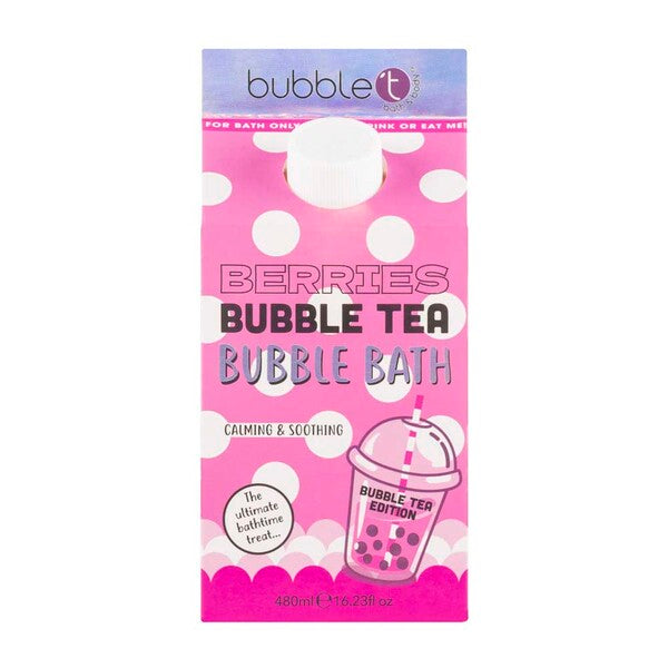 Bubble T Cosmetics Raspberry Bubble Tea Bath Milk (480ml) GOODS Superdrug   