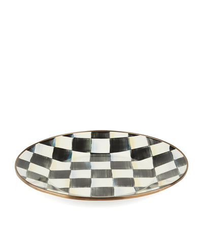 Harrods MacKenzie-Childs Courtly Check Enamel Dinner Plate 25cm- Buy online at McGrocer