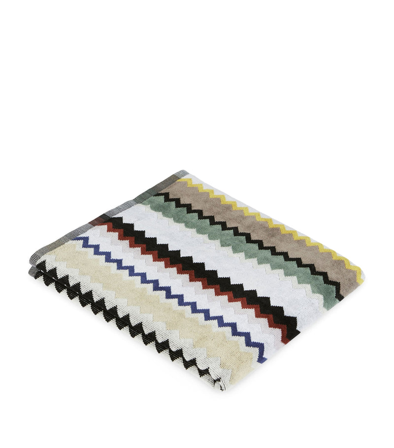 Missoni Home Curt bath towel 60cm x 100cm, imported from the UK