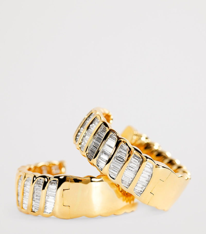 Anita Ko diamond hoop earrings in 18kt yellow gold - British product