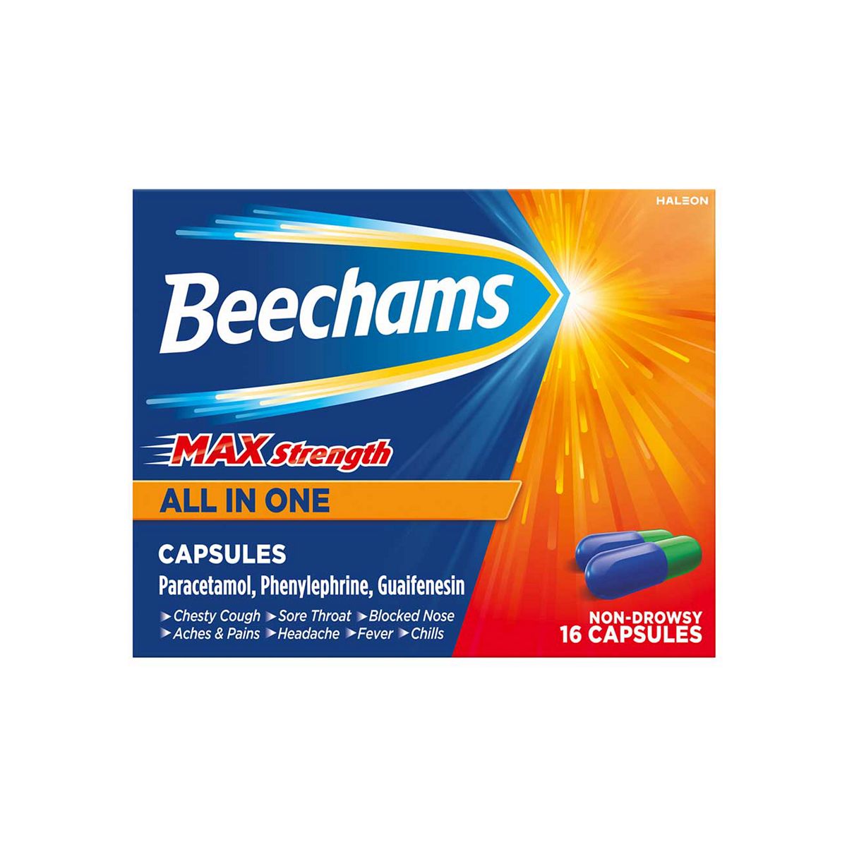 Beechams Max Strength All in One Capsules - 16 Capsules GOODS Boots   