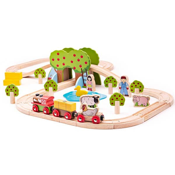 Bigjigs Rail Farm Train Set GOODS Superdrug   