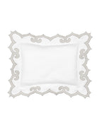 Boudoir Pillowcase with Ogee Motif and Hand-Scalloped Edges, 30cm x 40cm